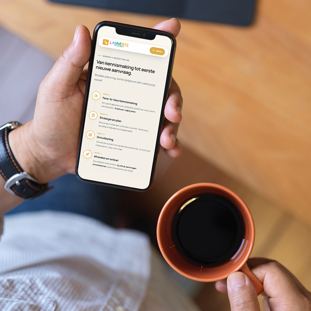Een kop koffie en een goed gesprek over jouw website