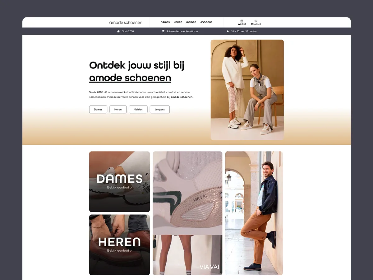 amode schoenen — amode schoenen portfolio project 1