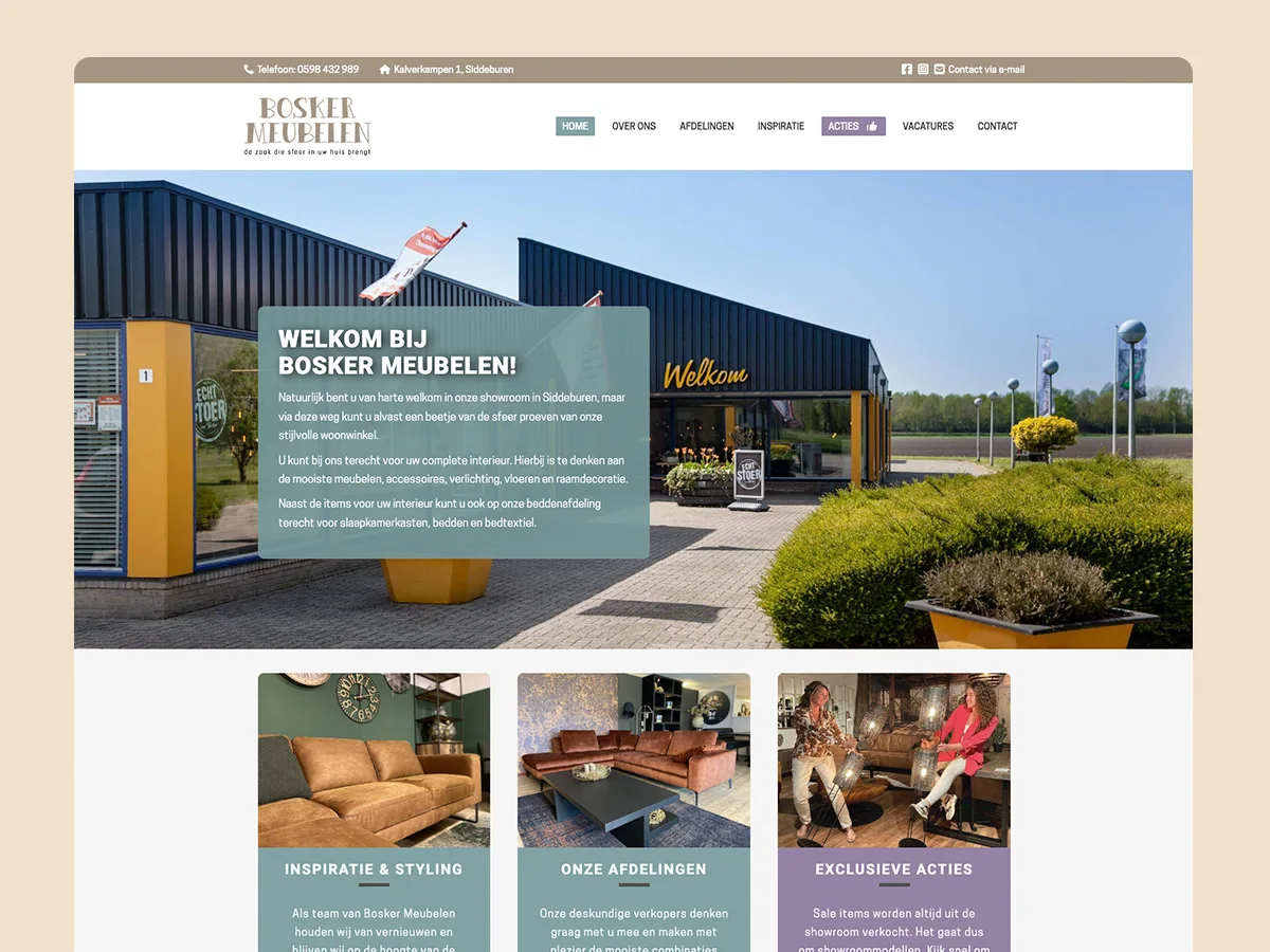 Bosker Meubelen — bosker meubelen portfolio project 2