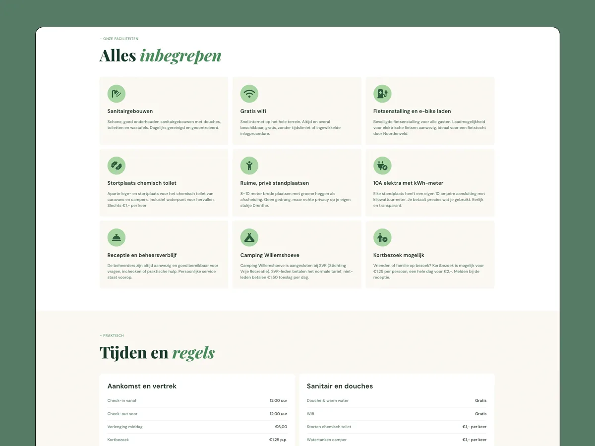 Camping Willemshoeve — camping willemshoeve portfolio project 2