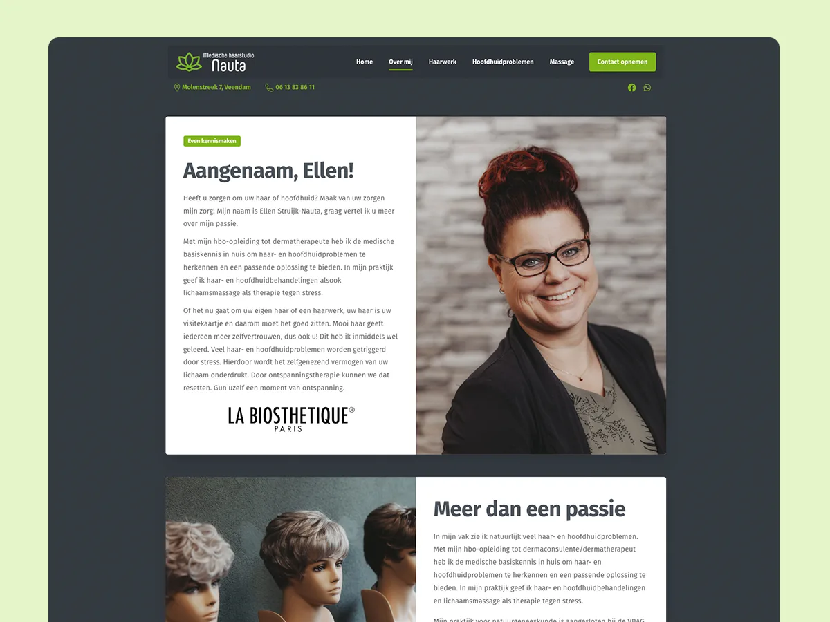 Haarstudio Nauta — haarstudio nauta portfolio project 1
