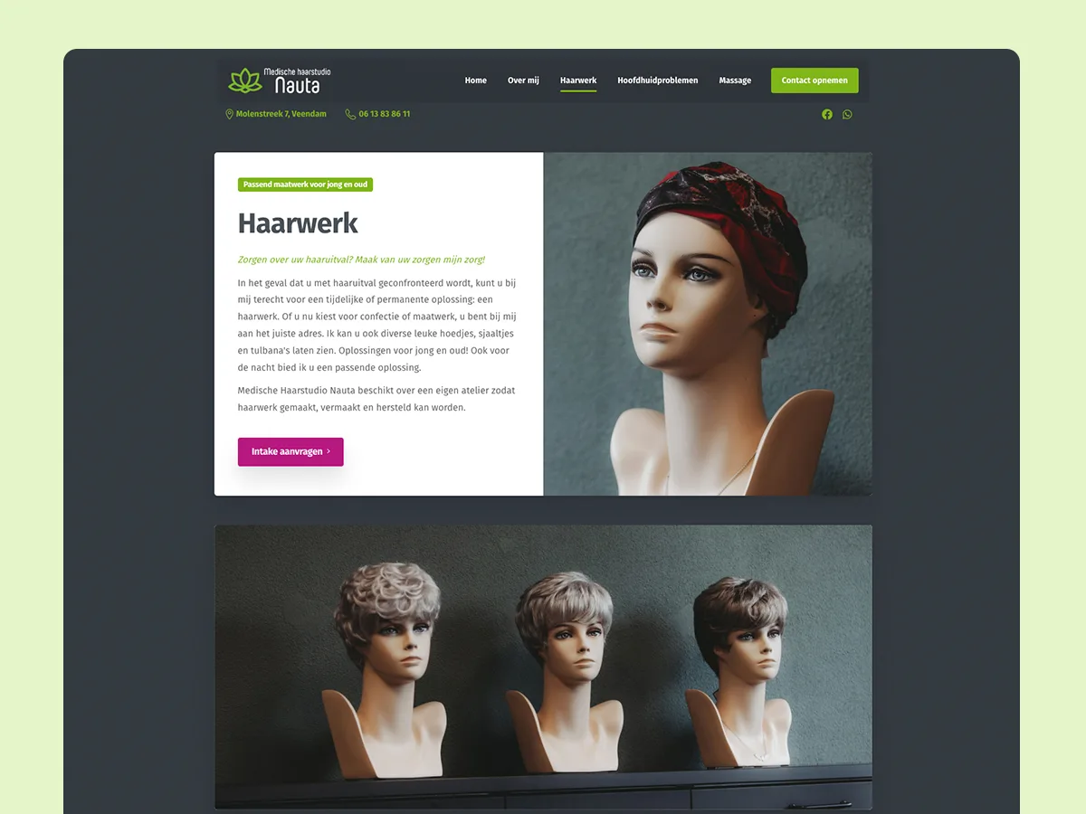 Haarstudio Nauta — haarstudio nauta portfolio project 2