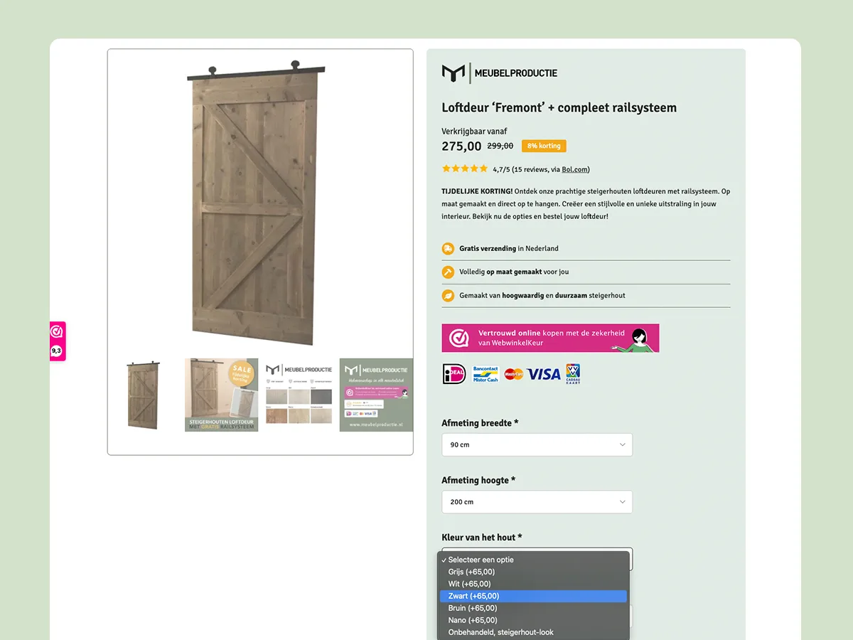 Meubelproductie — meubelproductie portfolio project 2