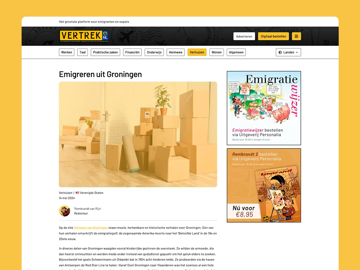 VertrekNL — vertreknl portfolio project 2