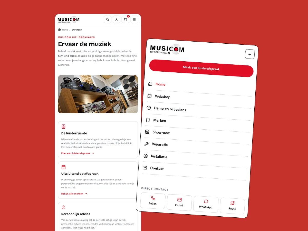 Musicom — musicom hifi groningen portfolio project 3