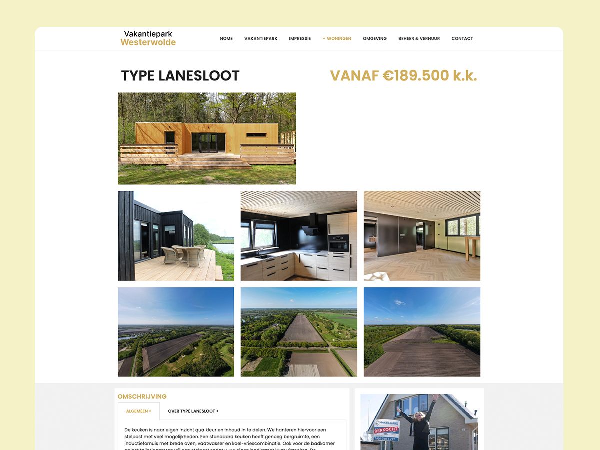 Lammerts Online Media Vakantiepark Westerwolde portfolio project